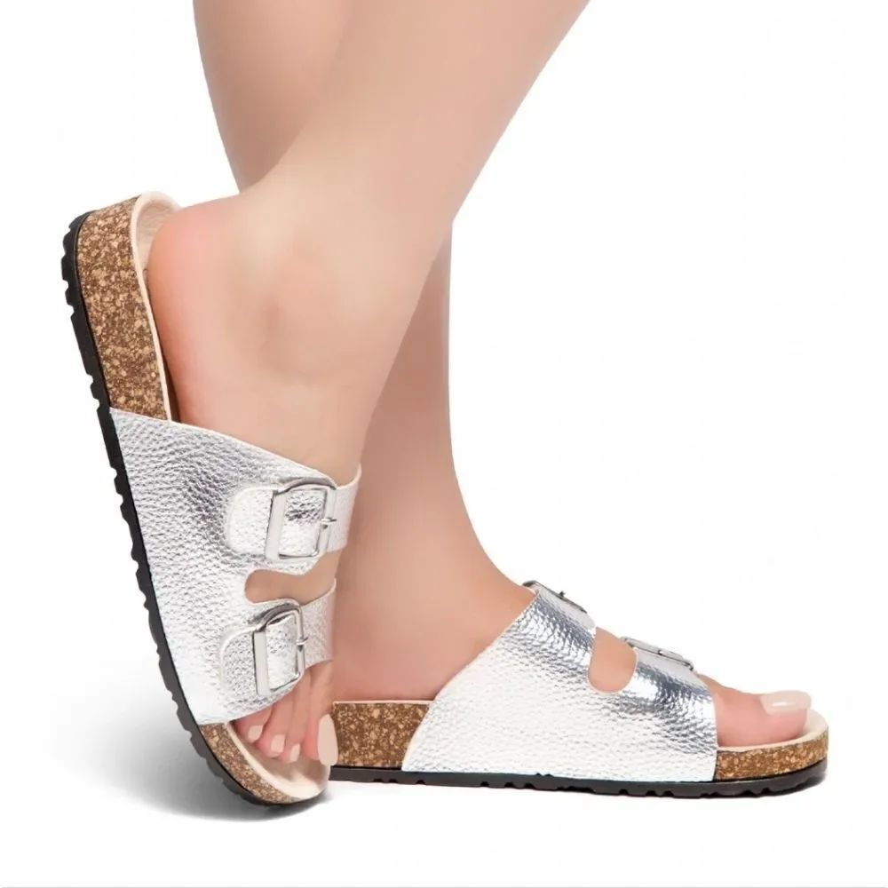 BRAND NEW SHOE LAND VIVIANA SILVER SANDAL